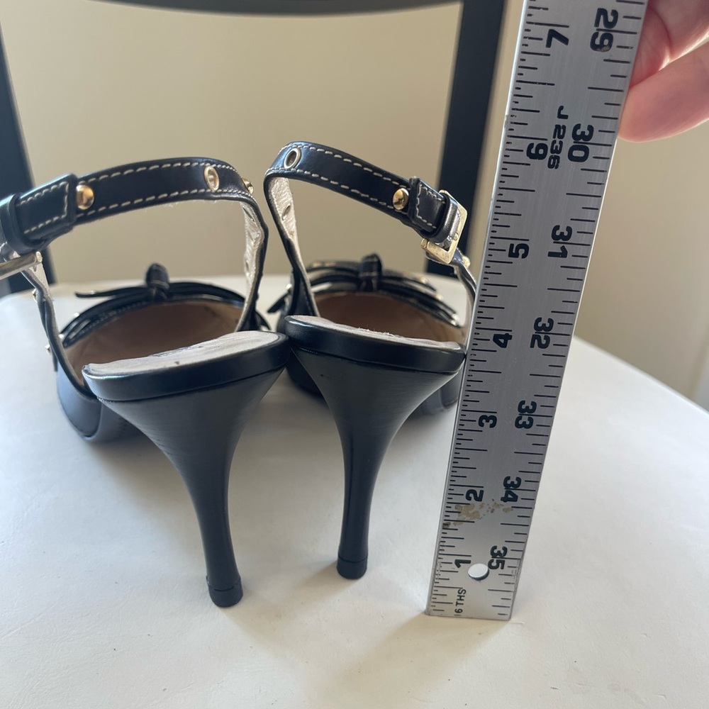 VINTAGE SERGIO ROSSI Black Slingback Heels - Picture 10 of 10